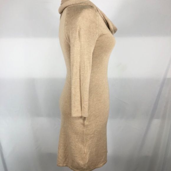 BCBGIRLS Tan Cowlneck Bodycon Sweater Dress - Picture 2 of 6